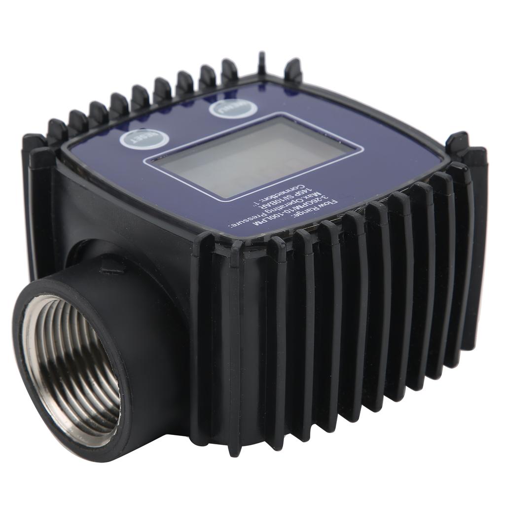 K25 1in Digital Turbine Flowmeter Diesel Fuel Pump Pipeline Liquid Flow Meter DC2.3?3.3V