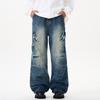Wide-leg Jeans Men's Design Loose Straight Retro Paratrooper Pants