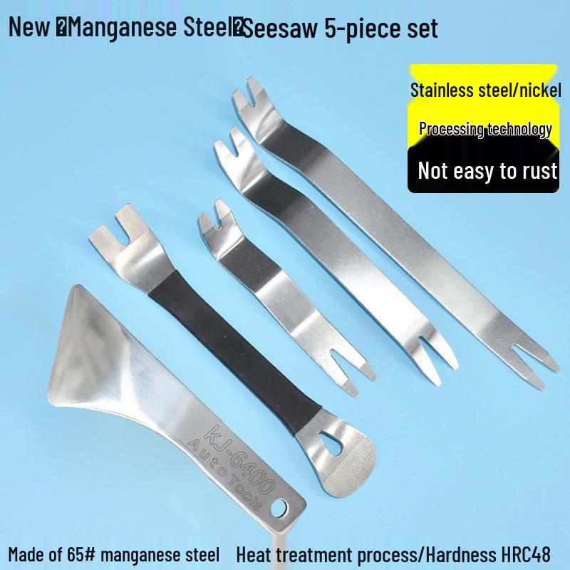 Nerezová sada páčidel a nástrojů pro demontáž čalounění interiéru automobilu