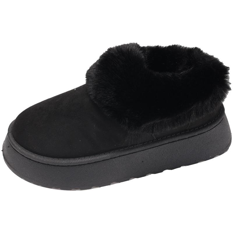 Fashion 2025 New Women's Autumn and Winter Thick Snow Boots Winter New Round Head Suede Anti-slip Wear-resistant Plush Short Boots