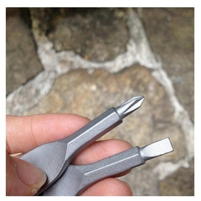 Metal Keys Stainless Keychain Pocket Tool Screwdriver Set EDC Outdoor Multifunction