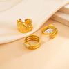 Ingemark 3Pcs/Set Luxury Rhinestone Open Rings for Women Fashion Statement Vintage Irregular Adjustable Rings Daily Jewelry Gift