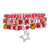 European and American multi-piece bracelet handmade beaded pearl rhinestone bracelet women's bohemian fashion love bracelet