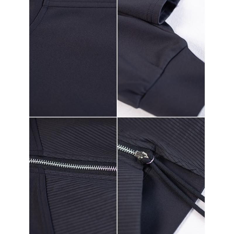 DIMANAF 2025 Autumn T-shirt Solid T-shirt Women Zipper Solid Long Sleeve Loose Tops Tees