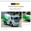 1/32 Concrete Mixer Truck Engineering Vehicle Alloy Metal Diecast Model Car Children Toy Car with Sound and Light Pull Back Gift