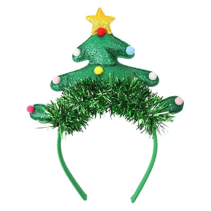 Cross-border Holiday Elf Hat Headband for Kids - Christmas Tree & Party Decoration