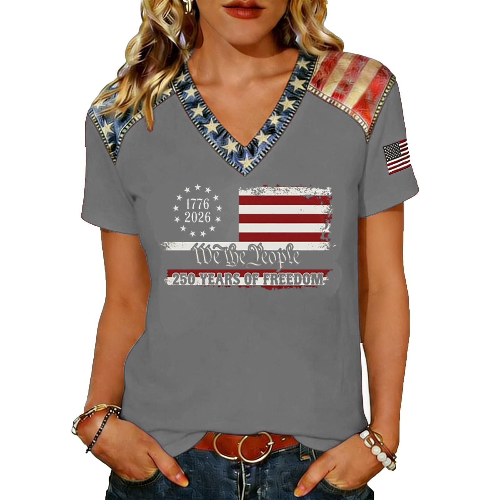 

Women Casual V Neck Short Sleeve Pullover T Shirt Lightweight Soft Fabric Relaxed Fit Summer Top M