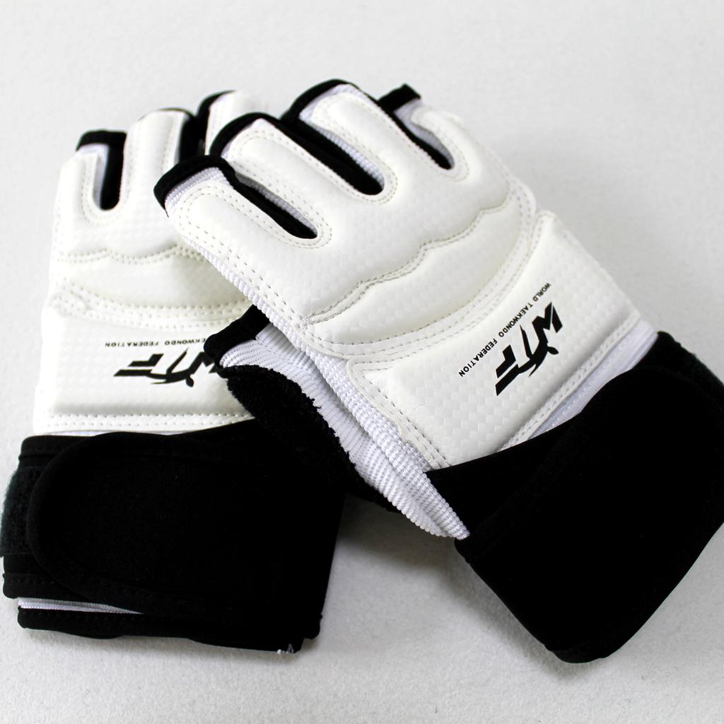White PU Leather Body Protect Gear Taekwondo Hand & Foot Gloves for Adult & Child Gym Training Martial Arts Boxing Equipment