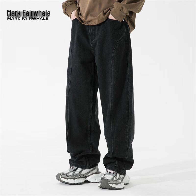 

Мужские джинсы Mark Fairwhale на осень/зиму, выстиранные, свободные, прямого кроя M