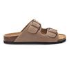 Fashion Shevalues Women's Cork Thong Sandals New Casual Leather Flip Flops Summer Unisex Cork Footbed Slippers Men Beach Vacation Slides