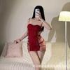 Sex-Unterwäsche mit Brustpolstern, BH, sexy rückenfreier Hosenträger-Body, verführerisches Nachthemd für zu Hause, kein schöner Rücken, reine Lust