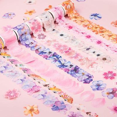 1 Roll Cute Flower Washi Tape Set Scrapbooking Decoration DIY Journal Stickers Label