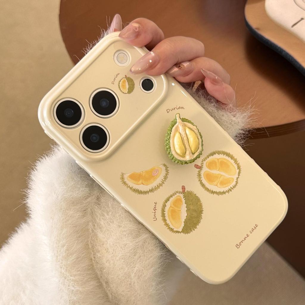 Creative Durian Phone Case for iPhone 16, iPhone 17, and iPhone 17 Pro Max