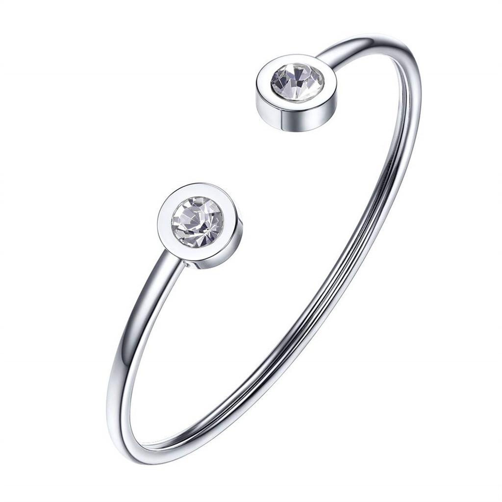 Women's Personalized and Simple Stainless Steel Wire Bracelet/choker with December Birthstone