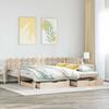 VidaXL Daybed and Trundle Bed and Drawers 90x200 Cm Solid Pine Wood, Sofa Bed, Guest Bed, Wooden Daybed, Bed 3302251