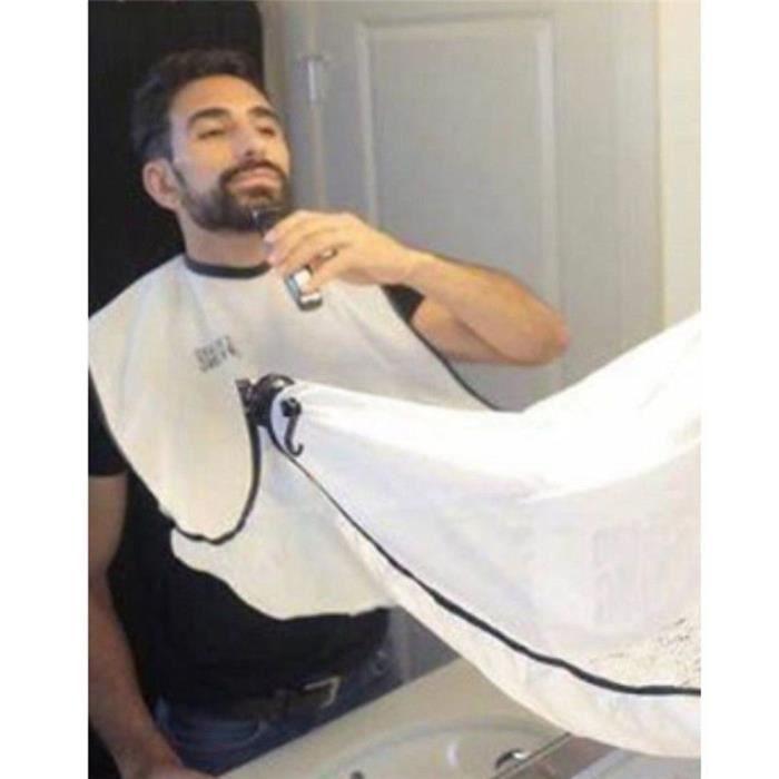Mega-Deal Tablier de barbe rasoir Cape de barbe pour faciliter la Rasage et ne sporcare le lavabo blanc
