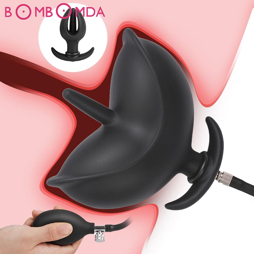 New Inflatable Anal Plug Separate Dildo Pump Go Out Wear Expandable Big Butt Plug Bdsm Massage Ass Dilator Sex Toys For