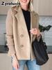 Spring Women's Wool Blend Overcoat Blazer Jacket