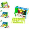 Wooden Educational Toy House With Number Shapes For Early Learning And Cognitive Development