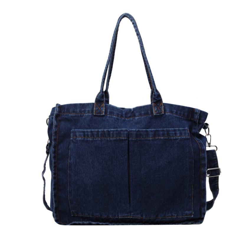 Retro denim draagtas literaire campusstijl veelzijdige casual handtas populaire schouder messenger bag