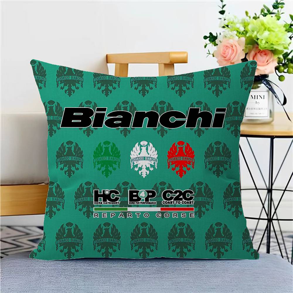 B-BianchiS Bike Logo Pillow Cover Sofa Cushion Cover Home Room Decoration Children Gift