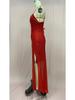2025 European & American Women's Sexy Sequined Backless Dress with Slit