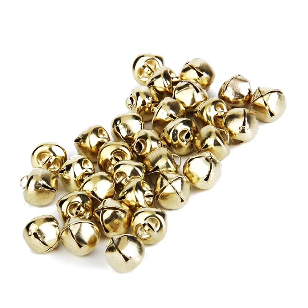 100 Stuks Kerstbelletjes 1 Inch voor Knutselen en Kerstversiering Huis Goud