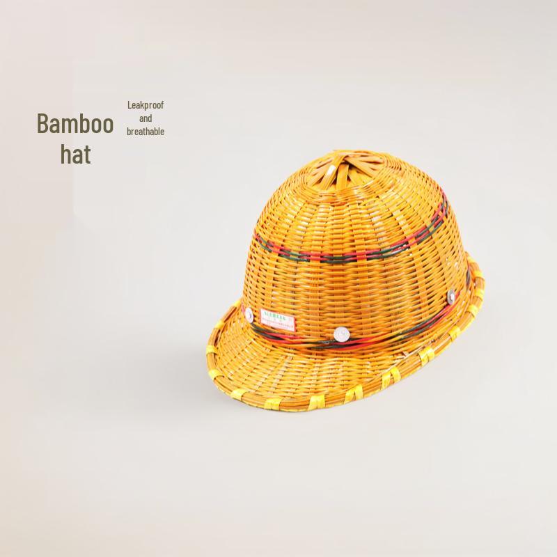 Wanmulin Summer Breathable Bamboo Safety Helmet for Construction and Labor Protection