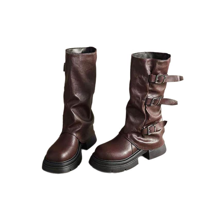 

Западные ковбойские ботинки-чулки женские осенне-зимние новые ботинки, но ботфорты 40 коричневый