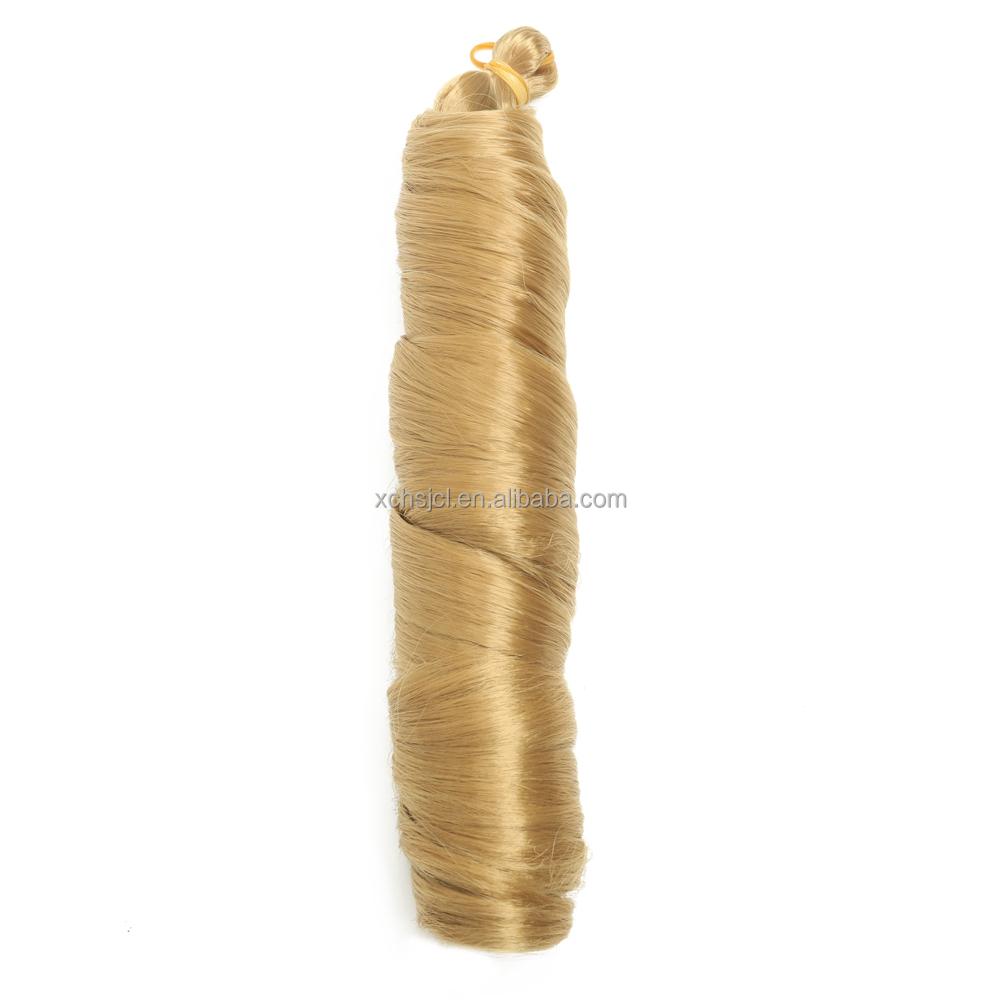150g Crochet Braid Synthetic Hair Extensions Curly Braiding Hair Silky Loose Body Wave Pony Style Spiral Curl French Curls