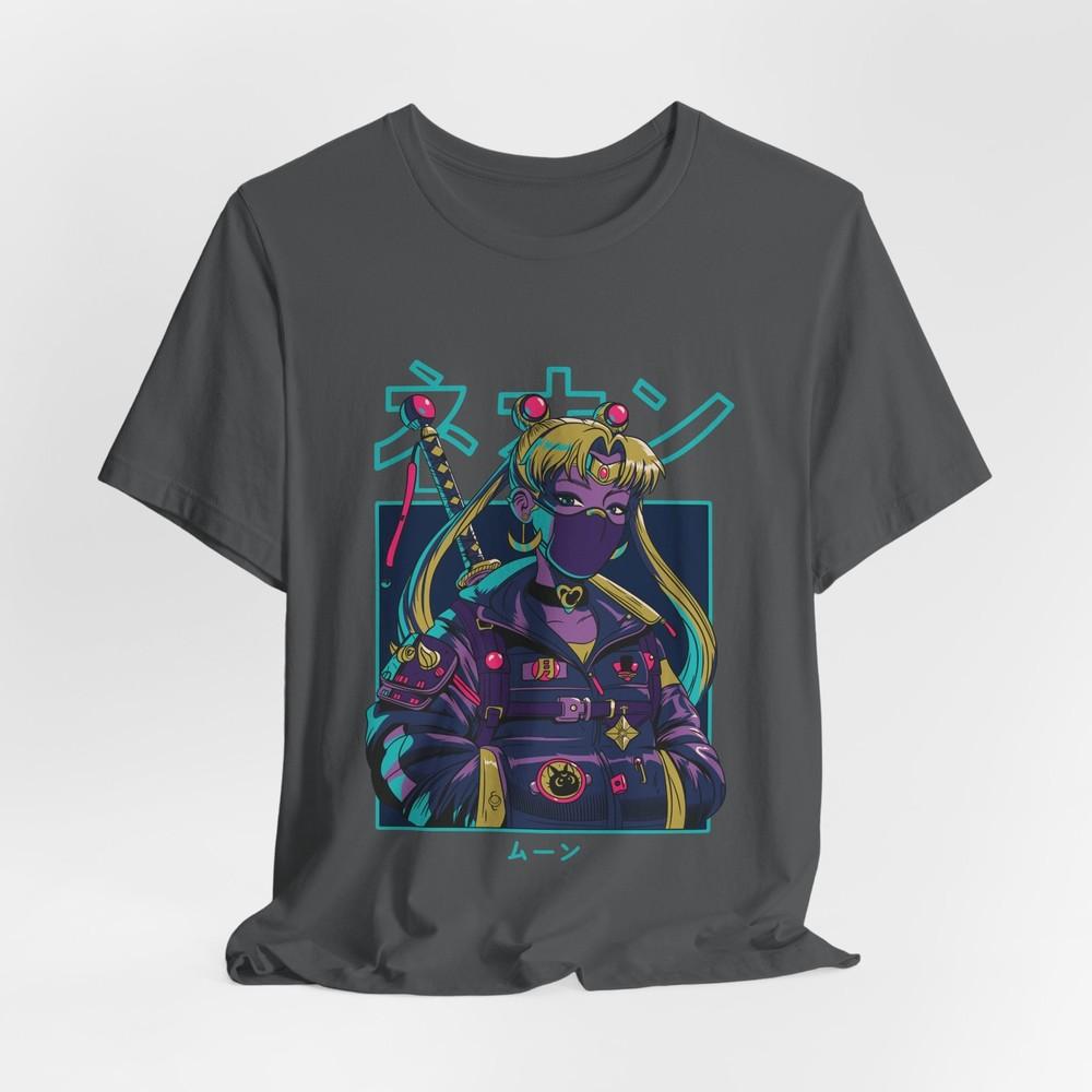 Custom Neon Sailor Moon Anime Tee | Retro Cyberpunk Illustration XL