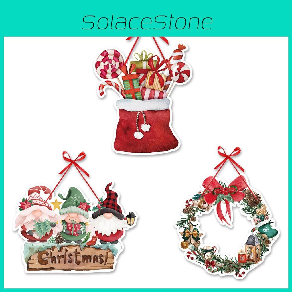 Door Festive Christmas Hanging Decor Accessories With Paper Wreaths Flower