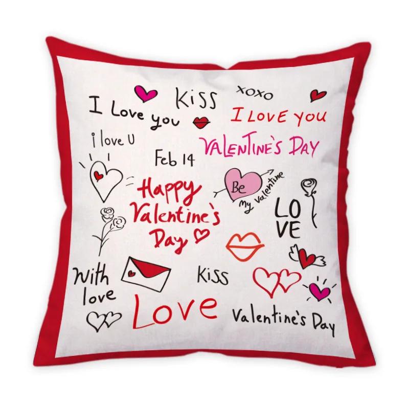 Bedroom Decoration Luxury Office Chair Sofa Room Beautiful Funny Bear Paw Pillowcase Black Love Letter