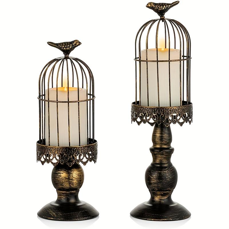 

2 шт. Винтажный железный подсвечник в форме птичьей клетки, украшение стола, украшение для дома