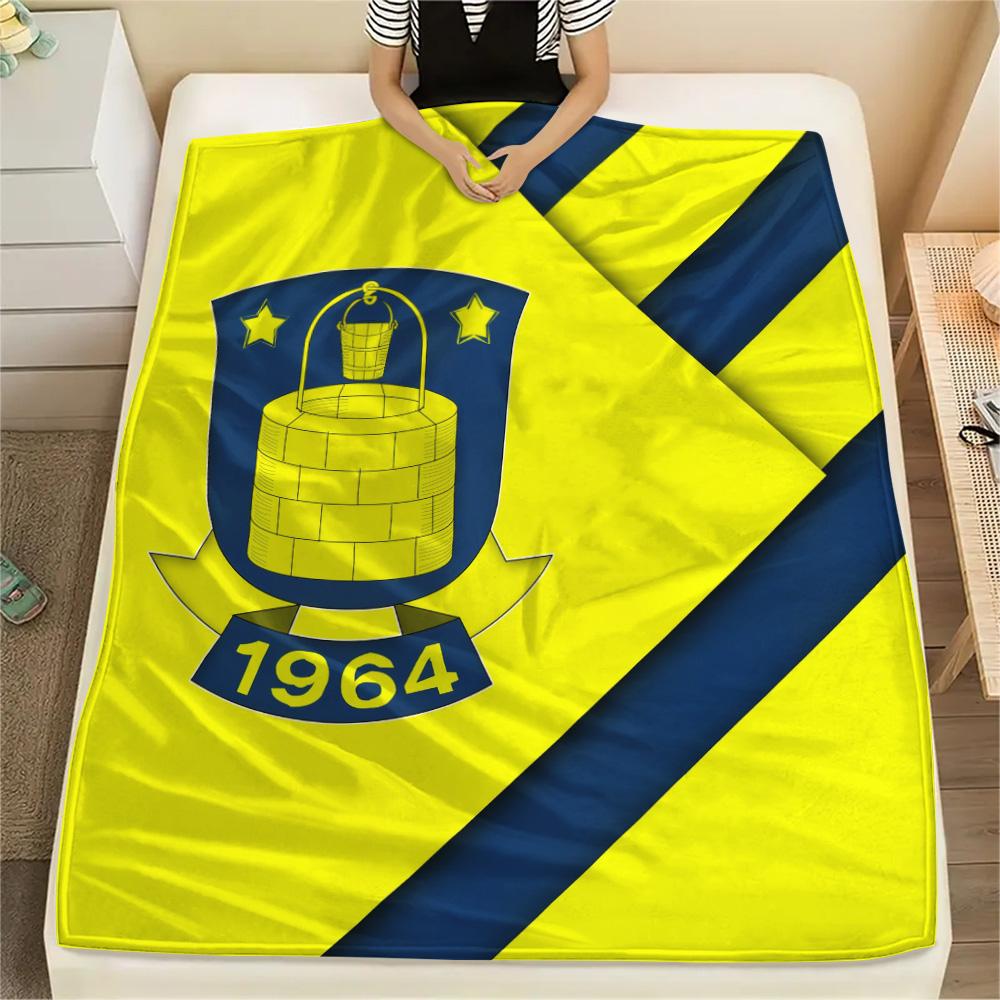 Brøndby IF  Print Flannel Blanket, High Quality Comfortable for All Seasons, Home Decor, Warmth and Comfort