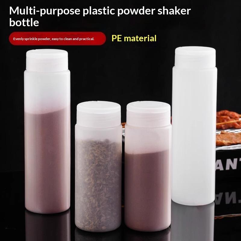 400/600ml Transparent Plastic Spice Jar with Shaker Lid Leakproof Seasoning Container for Kitchen Pantry Storage