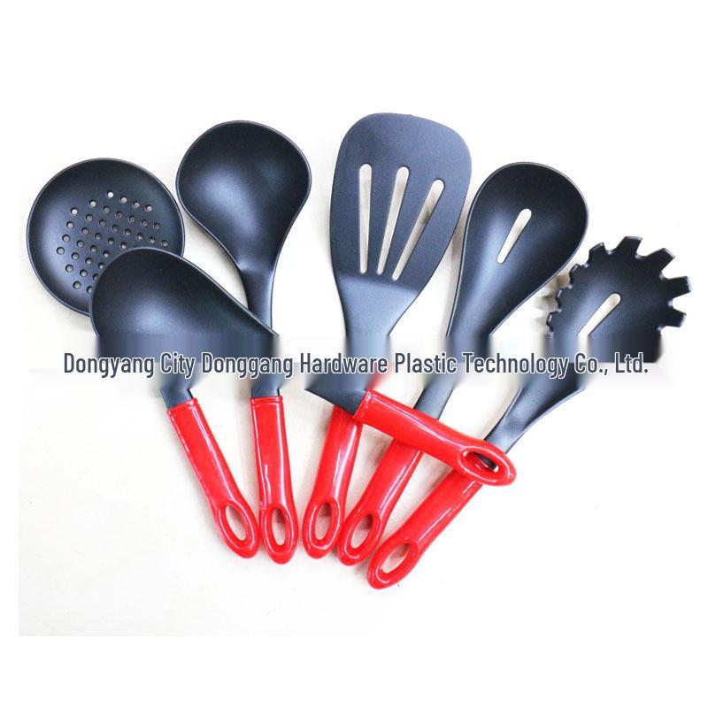 Children's 3-Piece Small Plastic Nylon Kitchenware Set: Slotted Spoon & Fork for Portable Travel & Camping