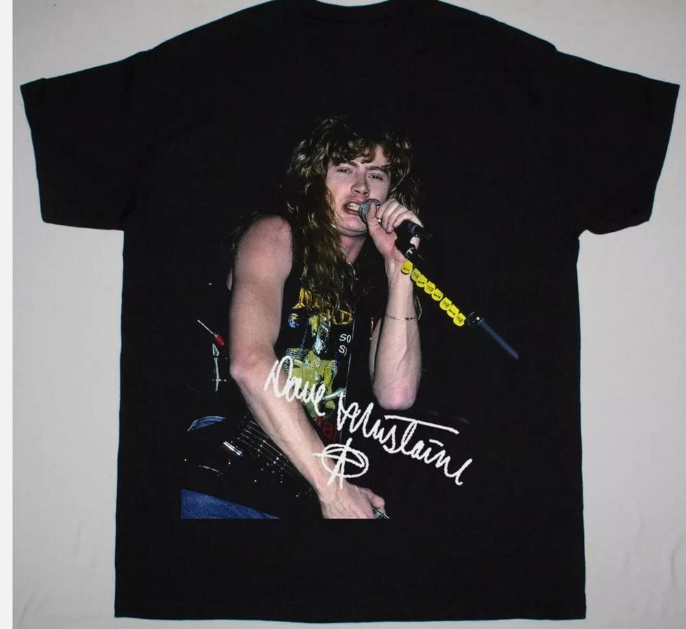 Dave Mustaine of Megadeth Gift Black Size   Unisex Tee Shirt