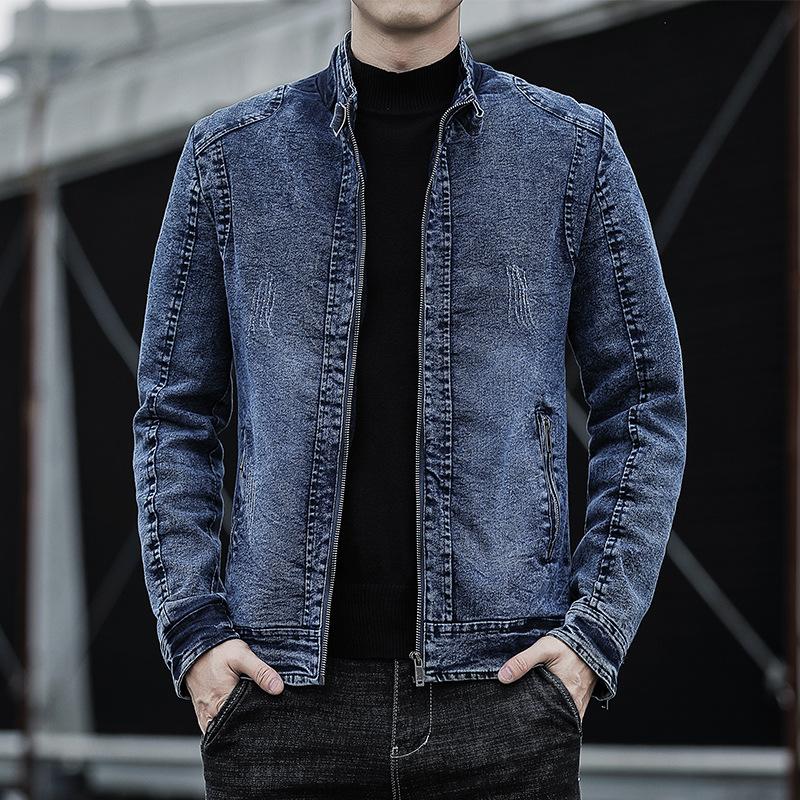 Veste en jean pour hommes, veste en peluche, vêtements d'automne et d'hiver pour hommes, nouvelle tendance coréenne, vêtements pour hommes