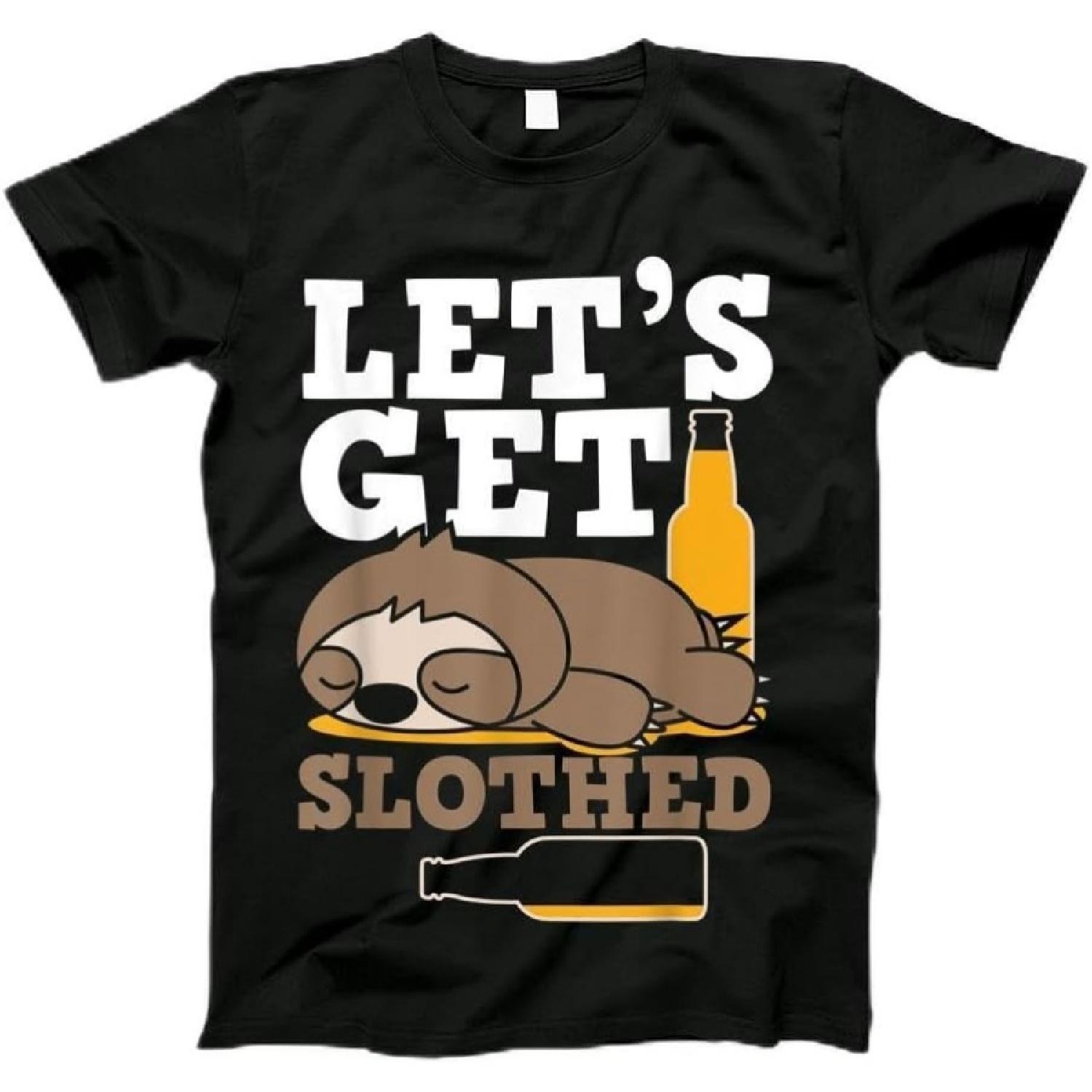 Let S Get Slothed Funny Drunk Sloth Drinking Pub Crawl Shirt T-Shirt, Tanktop, Long Sleeve, Sweatshirt, Hoodie for Men, Women, Kids S