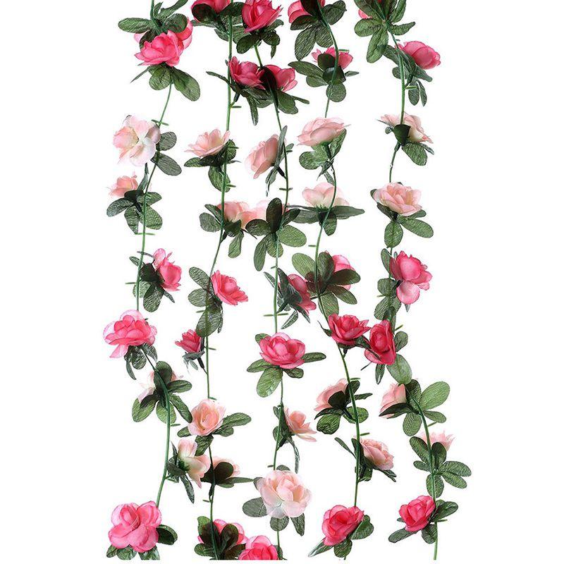 Luxurious Pink Silk Rose Floral Vine Garland For Stunning Party And Home Decor