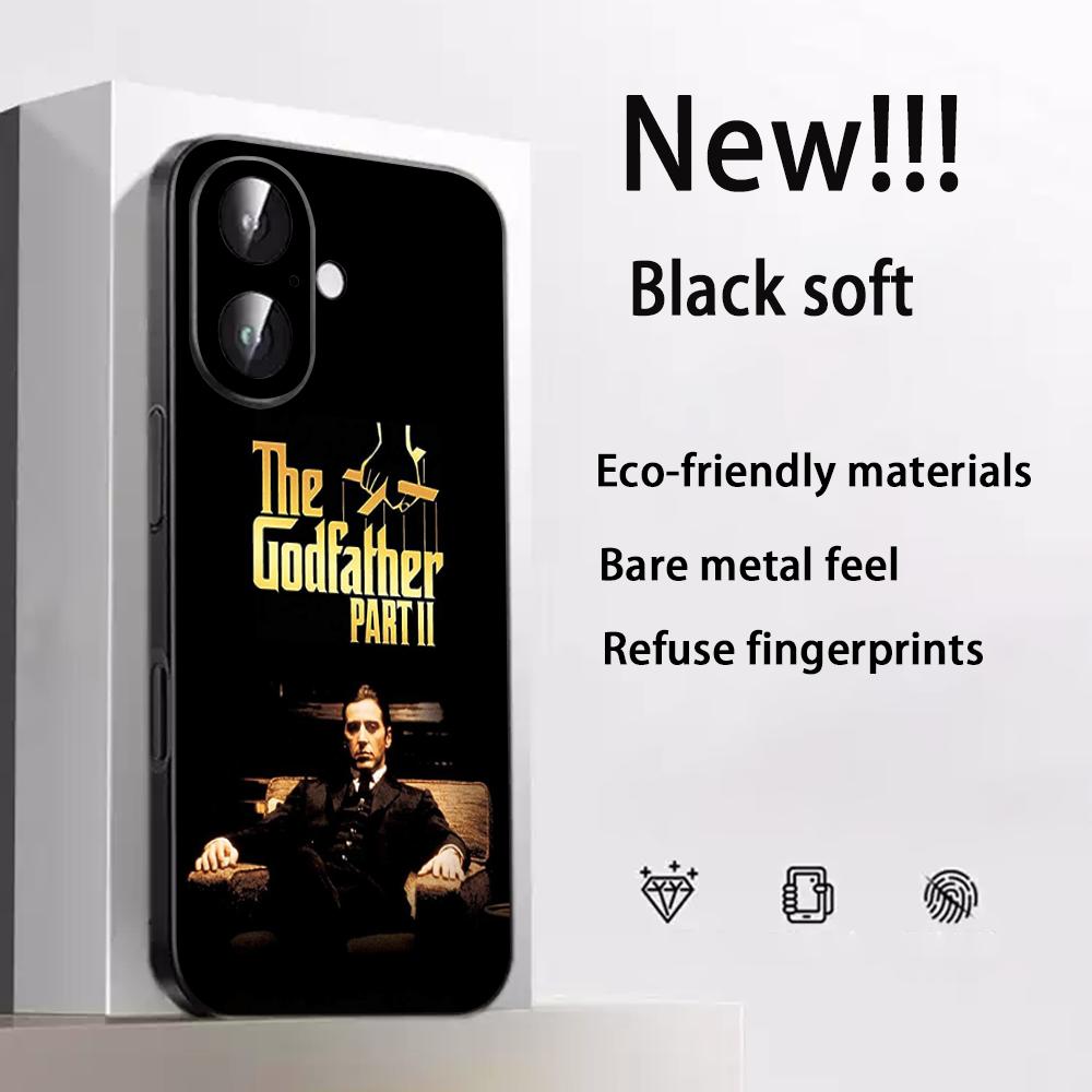 The godfather Classic movie posters Phone Case For iPhone 17 16 e 15 14 13 12 Plus Mini Pro Max Soft black Shockproof Cover