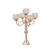 5-Head Crystal Candelabra for Weddings and Banquets