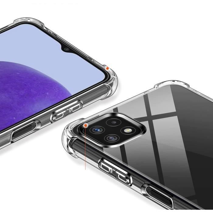 Coque Antichoc - Phonillico - Samsung A22 5G - Silicone Souple - Protection Renforcée - Transparent