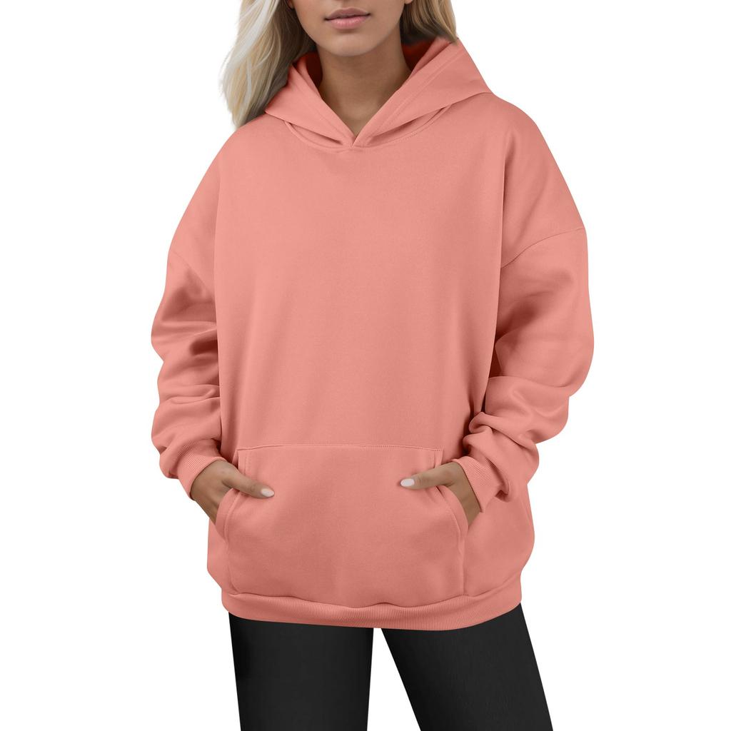 Women's Fashion Daily Versatile Casual Crewneck Sweatshirts Long Sleeve Solid Color Top Sweatshirts