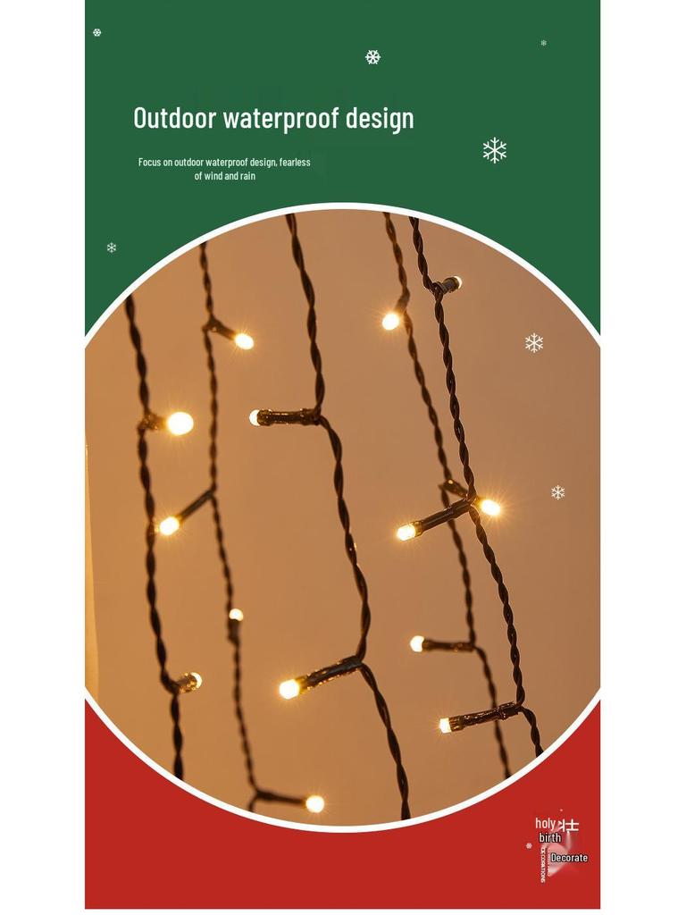 LED Ring Star Tree Topper: Low Voltage Flowing Waterfall Christmas Lights