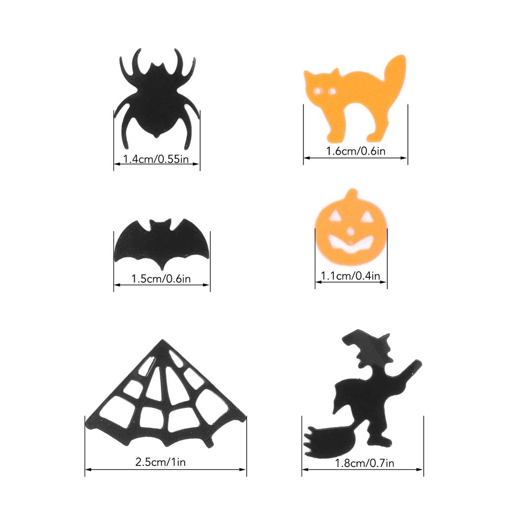 200g Halloween Confetti Halloween Party Table Scatter Confetti Pumpkin Spider Webs Foil Metallic Sequins Confetti Decor