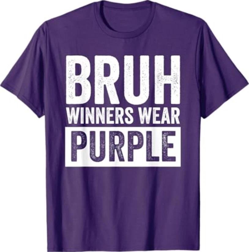 Purple Field Day Team Spirit Bruh Winners Wear Purple T-Shirt 2XL