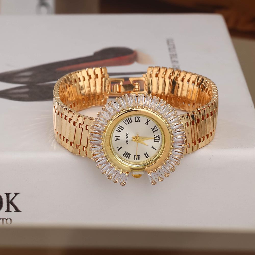 Korean-Style Gold-Plated Quartz Watch: Elegant Women s Classic with High-End Feel