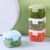 Cat Paw Pattern Lid Sauce Container Round/square Crisper Box Mini Sauce Box  Mayonnaise